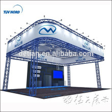 Black aluminium exhibition truss stand exhibitor trade show display booth